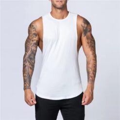 Men’s White Gym Tank Top